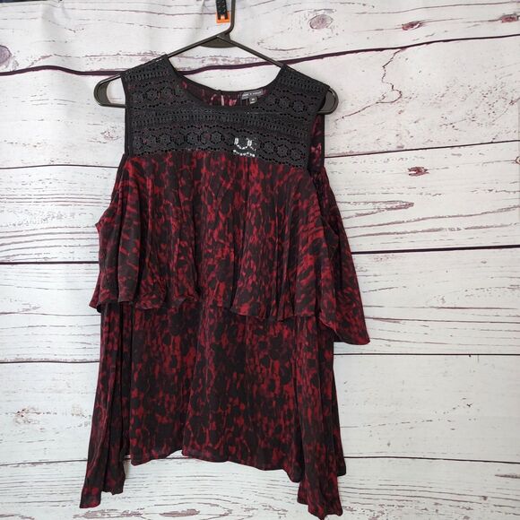 Yigal x Aqua Cold Shoulder Long Sleeve Blouse Medium NWT - Picture 2 of 7